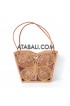 shopping handbags ata rattan butterfly design full handmade